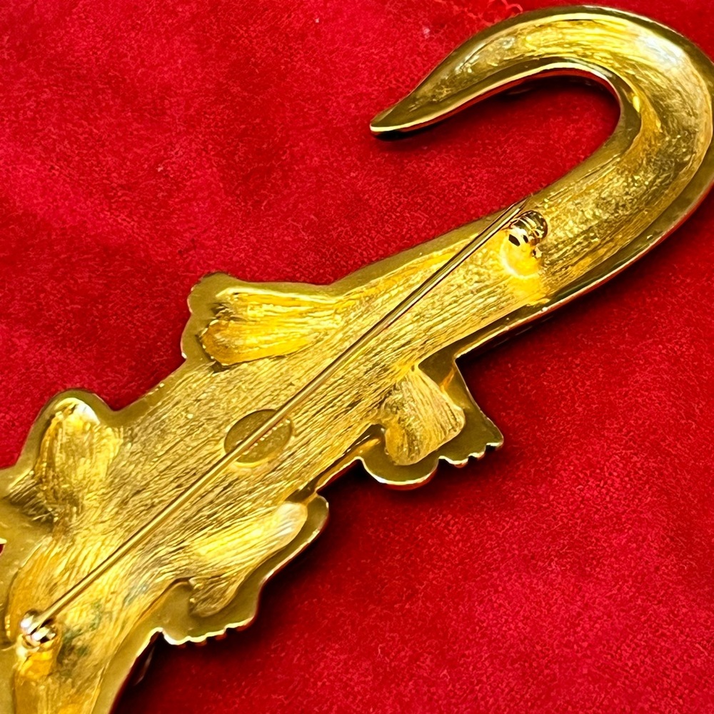 Kenneth Jay Lane Kjl Enamel Alligator Crocodile B… - image 6